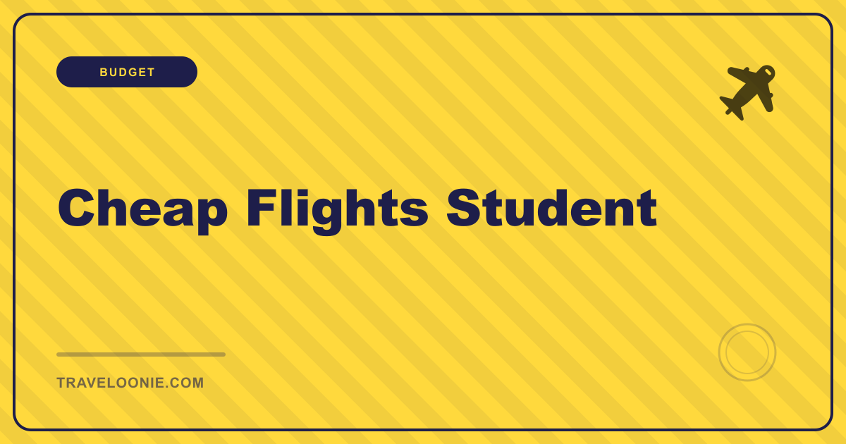 Every trick, tool, and hack I've used to find absurdly cheap flights as a broke college student — from error fares to student discounts most people don't know exist.