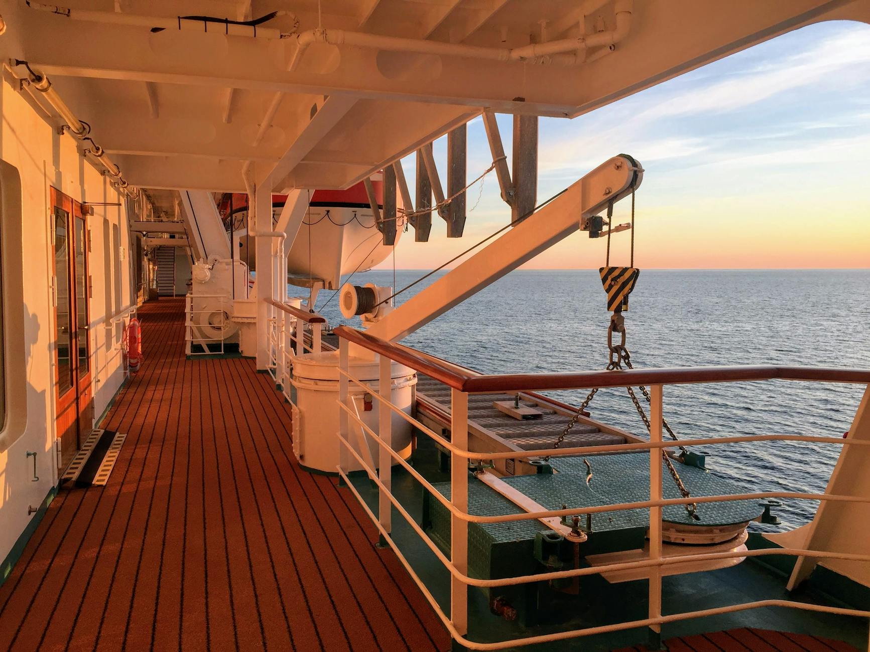 Cruise ship balcony ocean view